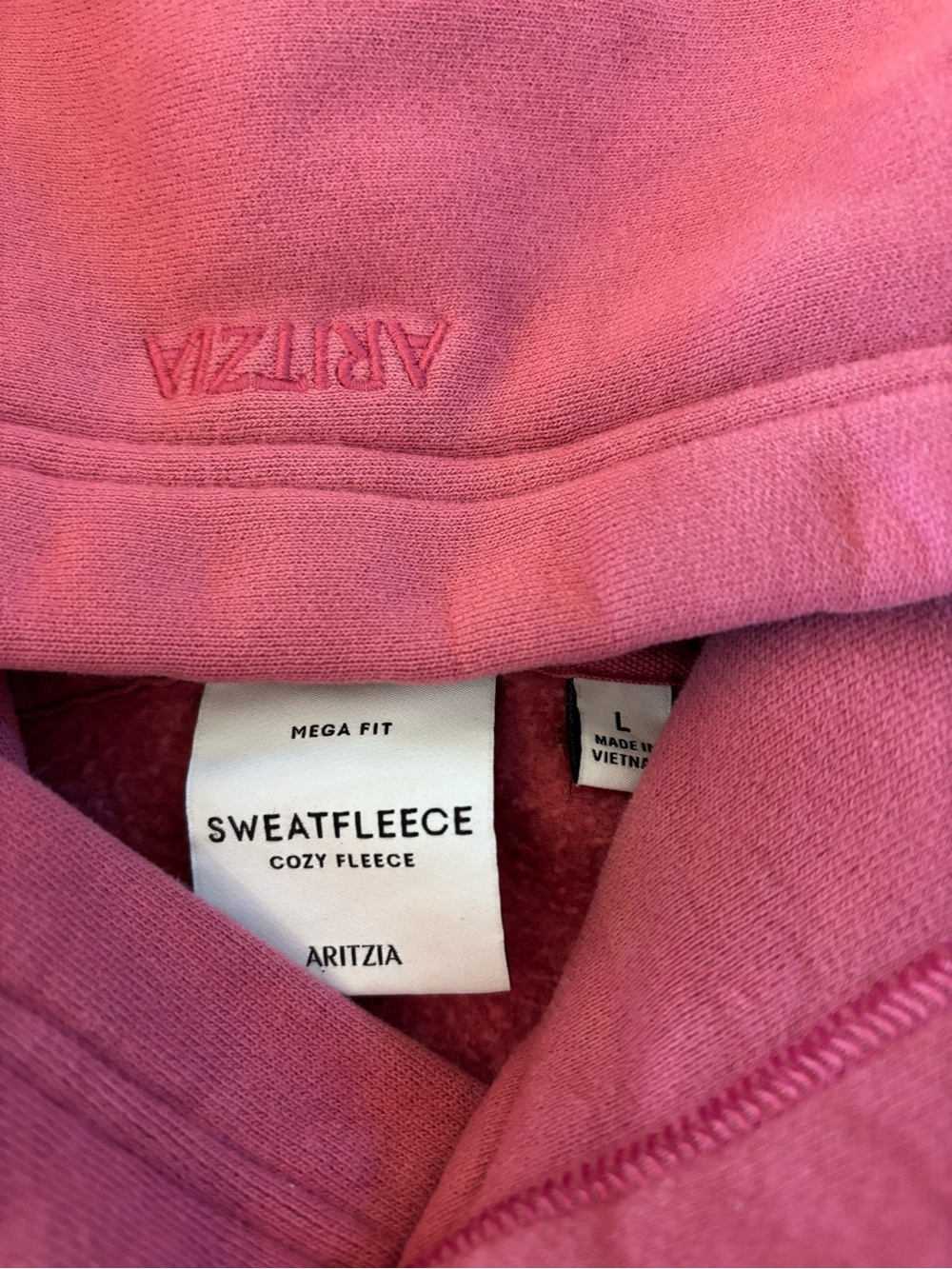 Aritzia Sweatfleece Cozy Pullover Hoodie - Pink